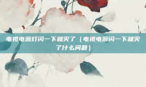 电视电源灯闪一下就灭了（电视电源闪一下就灭了什么问题）