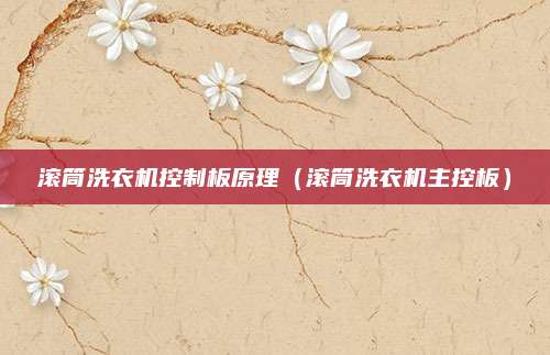 滚筒洗衣机控制板原理(滚筒洗衣机主控板)