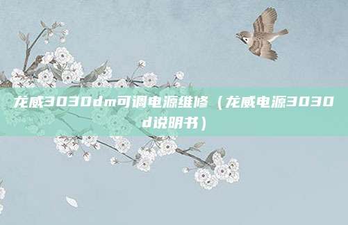 龙威3030dm可调电源维修（龙威电源3030d说明书）