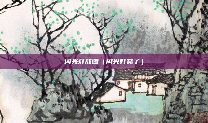 闪光灯故障（闪光灯亮了）