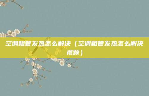 空调粗管发热怎么解决（空调粗管发热怎么解决视频）
