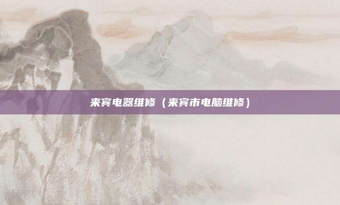 来宾电器维修（来宾市电脑维修）
