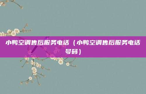小鸭空调售后服务电话（小鸭空调售后服务电话号码）