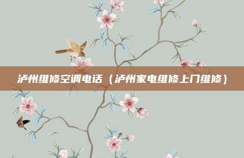 泸州维修空调电话(泸州家电维修上门维修)