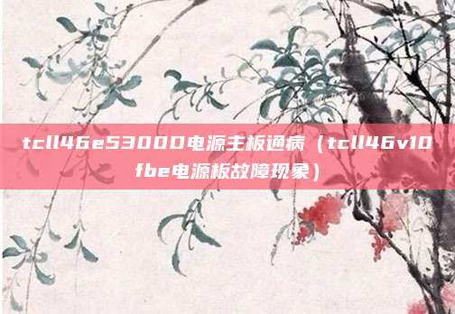 tcll46e5300D电源主板通病(tcll46v10fbe电源板故障现象)