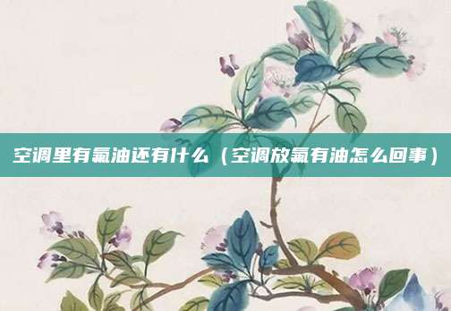空调里有氟油还有什么(空调放氟有油怎么回事)