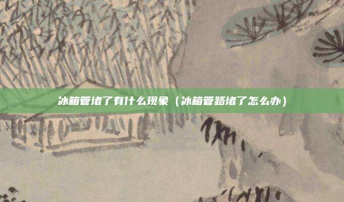 冰箱管堵了有什么现象(冰箱管路堵了怎么办)
