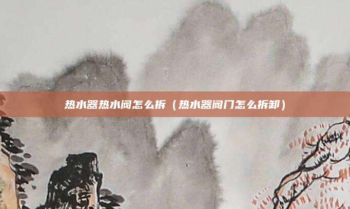 热水器热水阀怎么拆（热水器阀门怎么拆卸）
