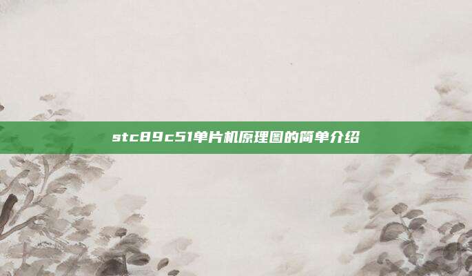 stc89c51单片机原理图的简单介绍