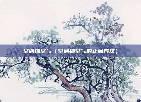 空调抽空气(空调抽空气的正确方法)
