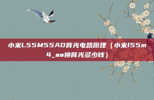 小米L55M55AD背光电路原理(小米l55m4_aa换背光多少钱)