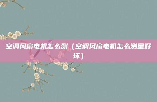 空调风扇电机怎么测（空调风扇电机怎么测量好坏）