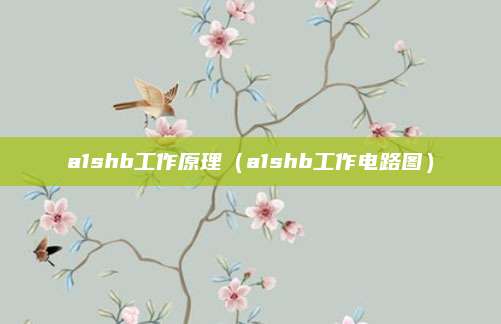 a1shb工作原理(a1shb工作电路图)