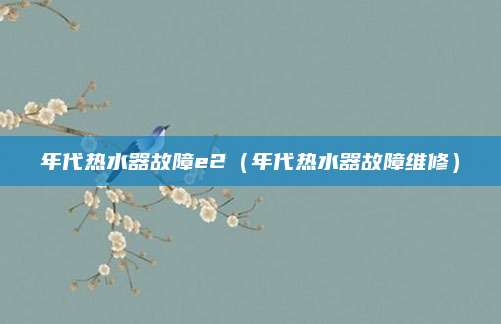 年代热水器故障e2（年代热水器故障维修）