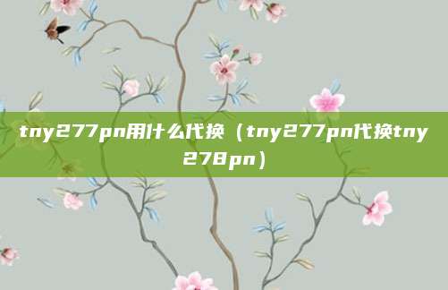 tny277pn用什么代换(tny277pn代换tny278pn)