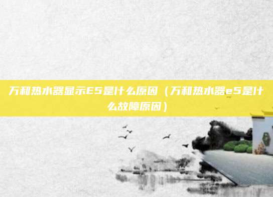 万和热水器显示E5是什么原因(万和热水器e5是什么故障原因)