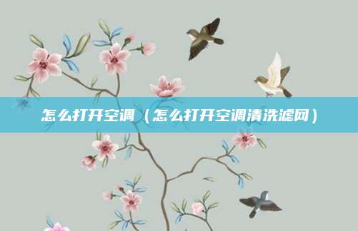 怎么打开空调(怎么打开空调清洗滤网)