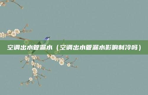 空调出水管漏水(空调出水管漏水影响制冷吗)