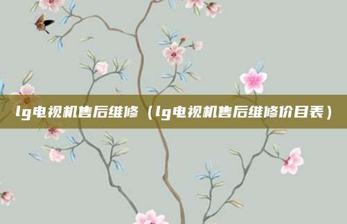 lg电视机售后维修(lg电视机售后维修价目表)