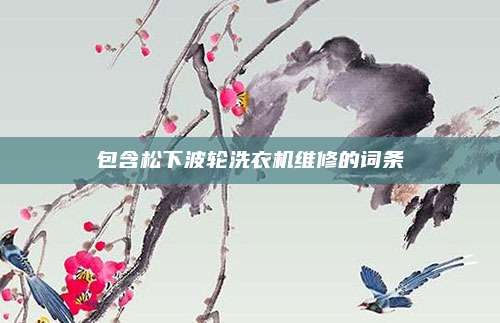 包含松下波轮洗衣机维修的词条
