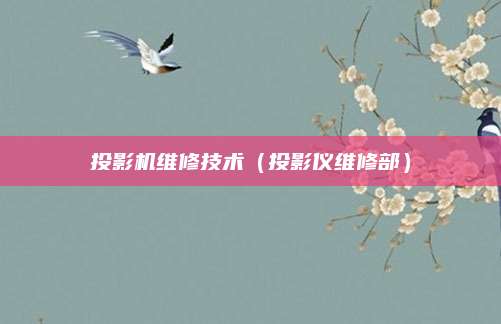 投影机维修技术(投影仪维修部)