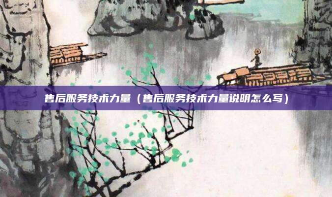 售后服务技术力量（售后服务技术力量说明怎么写）