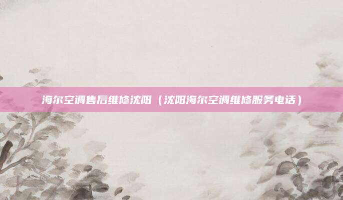 海尔空调售后维修沈阳(沈阳海尔空调维修服务电话)