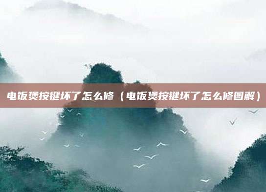 电饭煲按键坏了怎么修（电饭煲按键坏了怎么修图解）