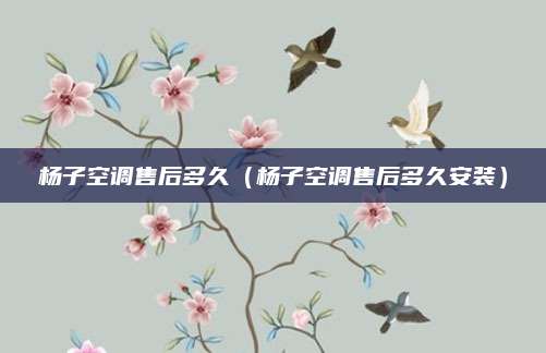 杨子空调售后多久（杨子空调售后多久安装）