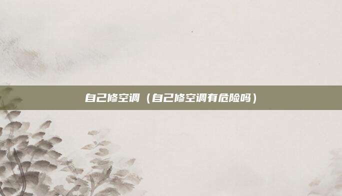 自己修空调（自己修空调有危险吗）