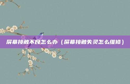 屏幕接触不良怎么办（屏幕接触失灵怎么维修）