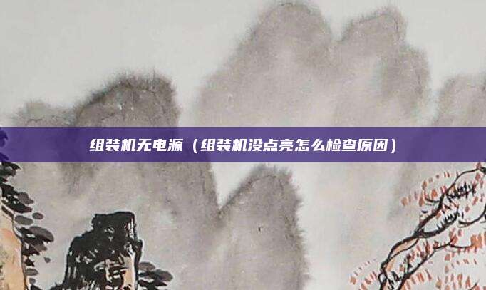 组装机无电源（组装机没点亮怎么检查原因）