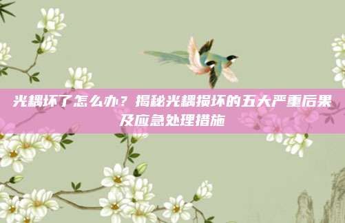 光耦坏了怎么办？揭秘光耦损坏的五大严重后果及应急处理措施