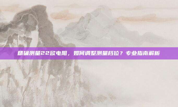 精确测量22欧电阻，如何调整测量档位？专业指南解析