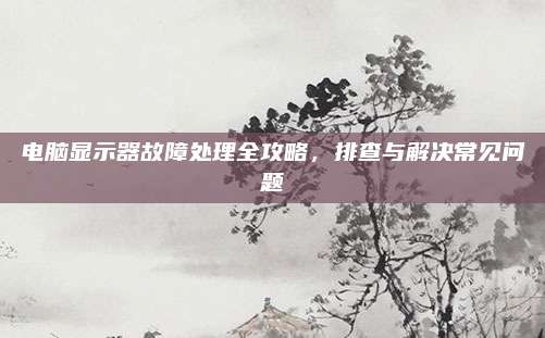 电脑显示器故障处理全攻略,排查与解决常见问题