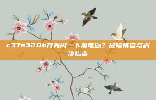 c37e320b背光闪一下没电源？故障排查与解决指南