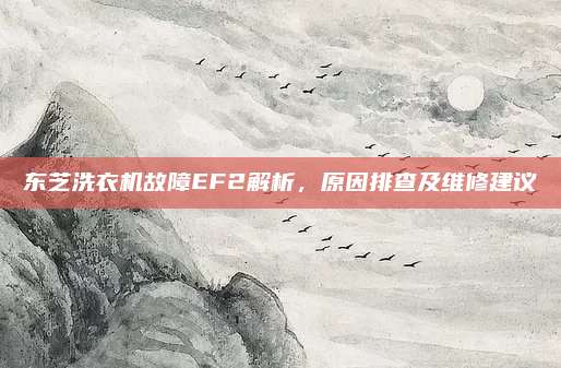 东芝洗衣机故障EF2解析，原因排查及维修建议