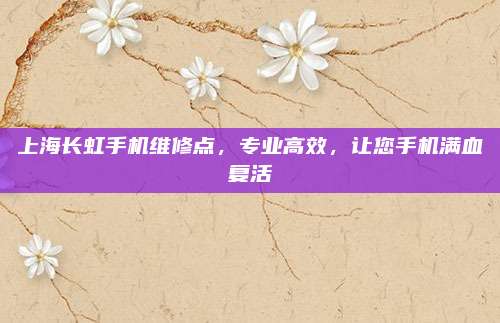上海长虹手机维修点，专业高效，让您手机满血复活