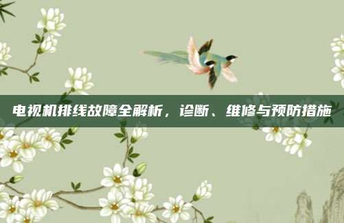 电视机排线故障全解析，诊断、维修与预防措施