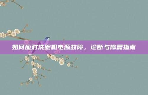 如何应对洗碗机电源故障，诊断与修复指南