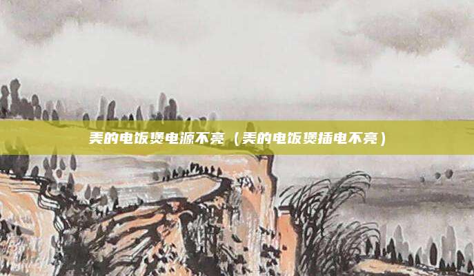 美的电饭煲电源不亮（美的电饭煲插电不亮）