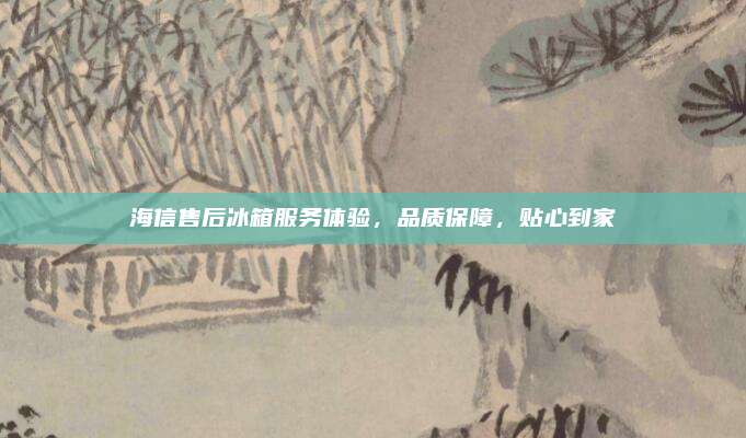 海信售后冰箱服务体验,品质保障,贴心到家