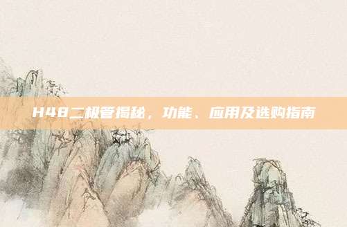 H48二极管揭秘，功能、应用及选购指南