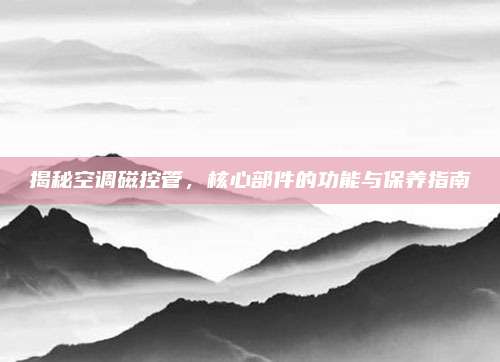 揭秘空调磁控管,核心部件的功能与保养指南