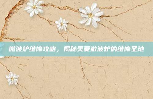 微波炉维修攻略，揭秘美菱微波炉的维修圣地