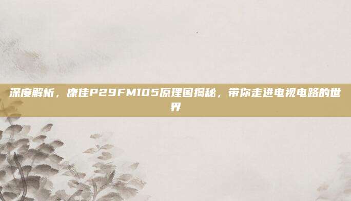 深度解析，康佳P29FM105原理图揭秘，带你走进电视电路的世界