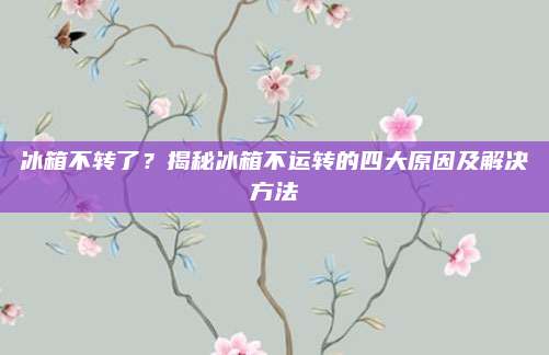 冰箱不转了？揭秘冰箱不运转的四大原因及解决方法