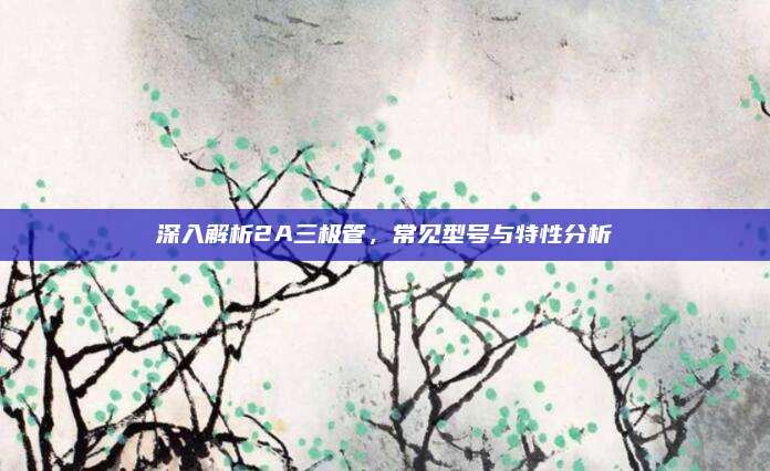 深入解析2A三极管，常见型号与特性分析