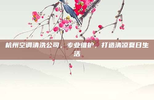 杭州空调清洗公司，专业维护，打造清凉夏日生活
