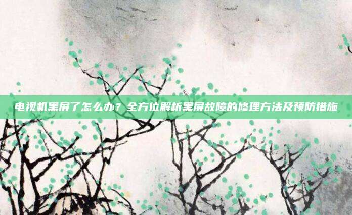 电视机黑屏了怎么办？全方位解析黑屏故障的修理方法及预防措施